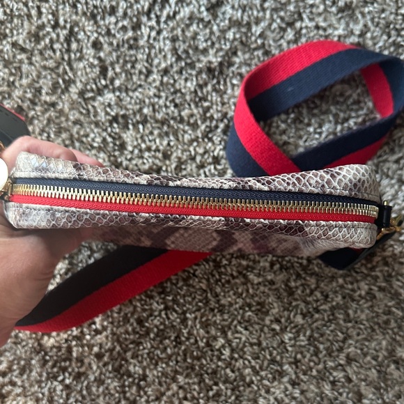 Clare V Red and Blue Strap with Black Leather Detail - Picture 4 of 5